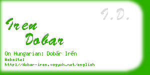 iren dobar business card