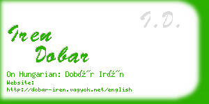 iren dobar business card